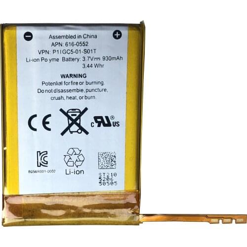 3.7V 3.44Whr Li-Polymer Replacement Battery 616-0553/616-0552 For iPod Touch 4th Generation A1367 Battery+Tool Kit