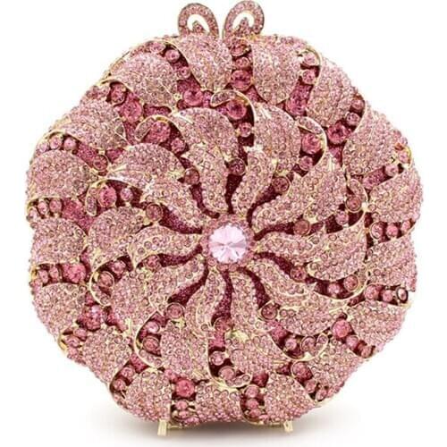 Female luxury christmas gift box bags for women crystal diamond wedding party clutch phone coin purse wallet bag crossbody bags