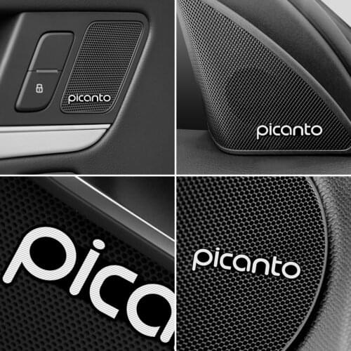 10pcs 3D aluminum speaker stereo speaker badge emblem Sticker for KIA Picanto 2017 2018 2019 Car Accessories