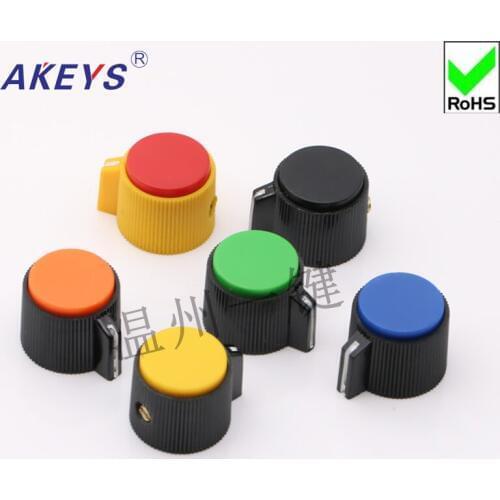 10 pcs KNP-20-6.0 band Switch knob with screws fixed electronic handwheel positioning shaft Selector Switch Knob cap