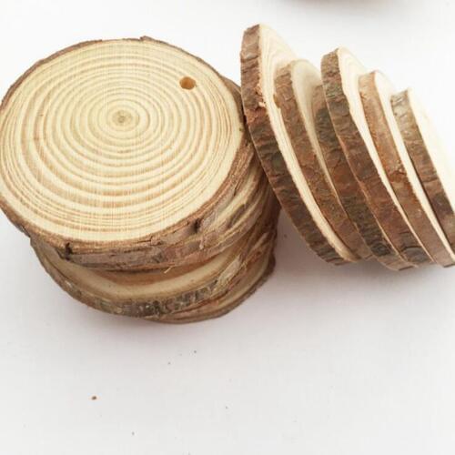 10pcs/lot 5-7cm Round Wooden Board DIY Handmade Scrapbooking Craft Natural Wood Plank wood block Home Wedding Decoration