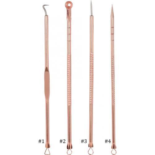 4PCS/Set Stainless Steel Blackhead Acne Blemish Pimple Removal Needle Kit Tool Black Head Remover