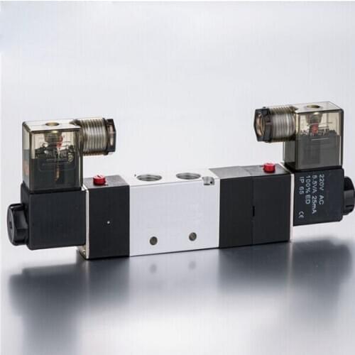 4V130C-06 1/8 port size,Double head three position close type solenoid valve electromagnetic valve free shipping