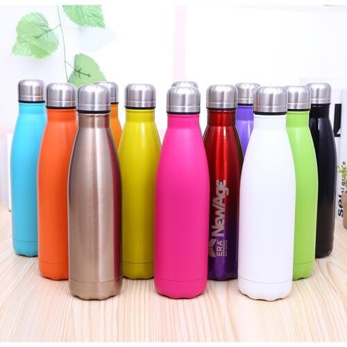 500ML Outdoor Stainless Steel Water Bottle Cycling Camping Bicycle Sports Thermal Insulation Drink Bottle For Water Cola Style