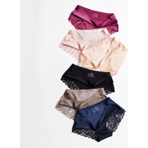 6 Pcs Panties For Woman Seamless Underwear Sexy Lace Briefs Solid Female Panties Underwear Women Sexy Lace Lingerie New BANNIROU