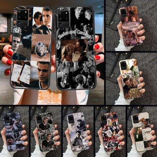 Stefan Salvatore Caroline Vampire Phone case For Samsung Galaxy Note 4 8 9 10 20 S8 S9 S10 S10E S20 Plus UITRA Ultra black