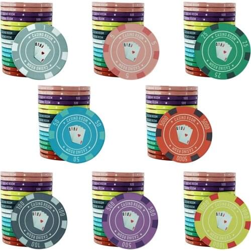 2021 New Design Multi Color 10g Ceramic Poker Chips 39mm for Casino Playing