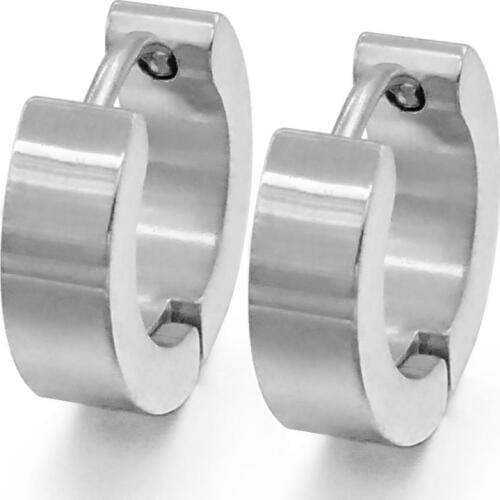 CHIMDOU Punk Men Stainless Steel Hoop Piercing Round Earrings,Neutral Earring for Women Men Fashion Jewelry Brincos Unisex AE456