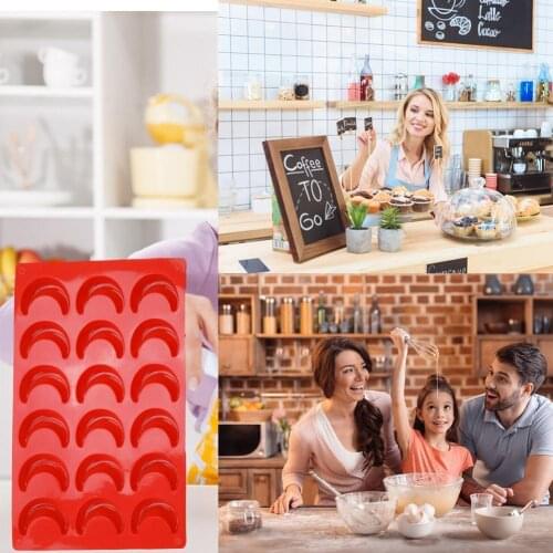 Creative Crescent Moon Shape Silicone Cake Mold Practical Decorating Dessert DIY Pastry Biscuits Mold Tools Chocolate Cooki F0U0