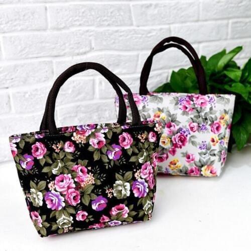 M341 2017 New Women High-capacity Summer Canvas Bag Flower Environmental Protection Shopping Bag Handbag Big Size Gift Wholesale