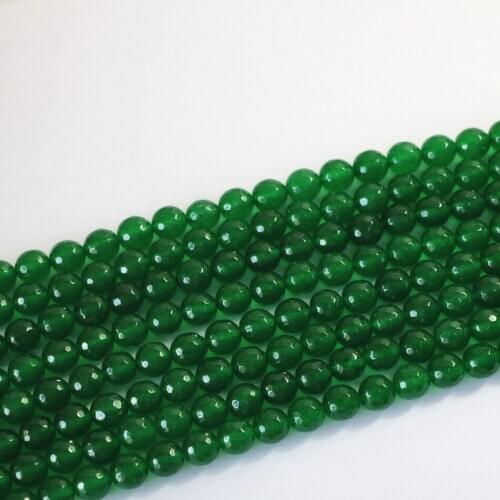 Malaysian jades natural stone chalcedony 4mm 6mm 8mm 10mm 12mm faceted Round Loose diy Beads 15 inches B18