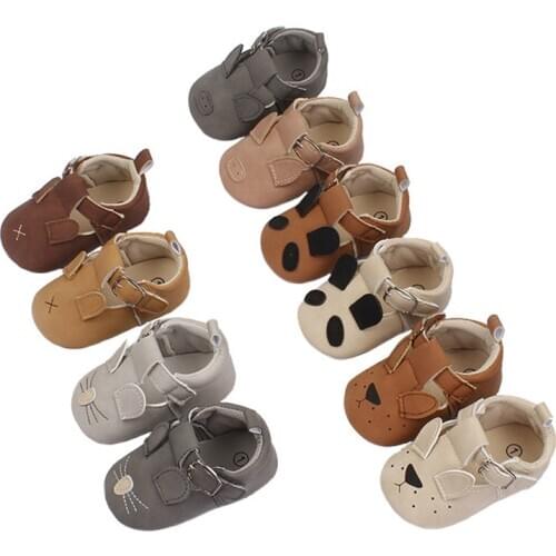 Cute Cartoon Baby Shoes For Girls Soft Moccasins Nubuck Shoe Soft Bottom Baby Girl Sneakers Toddler Boy Newborn First Walk Shoe