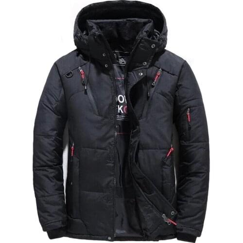 Down Jacket Male Winter Parkas Men -20 Degree White Duck Down Jacket Hooded Outdoor Thick Warm Padded Snow Coat Oversize M-4XL