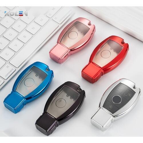 Soft TPU Car Remote Key Case For Mercedes Benz A B C E S CLS CLK CLA SLK Class W203 W205 W210 W211 AMG Full Cover Holder Shell