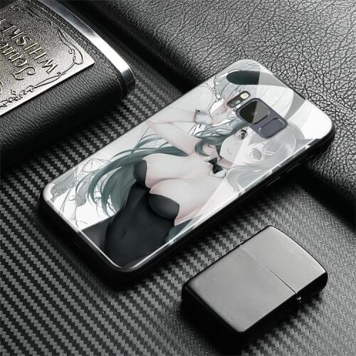 Sakurajima Mai Anime Tempered Glass Soft Silicone Phone Case Shell For Samsung Galaxy S7 Edge S8 S9 Plus Note 8 9 10 PLUS