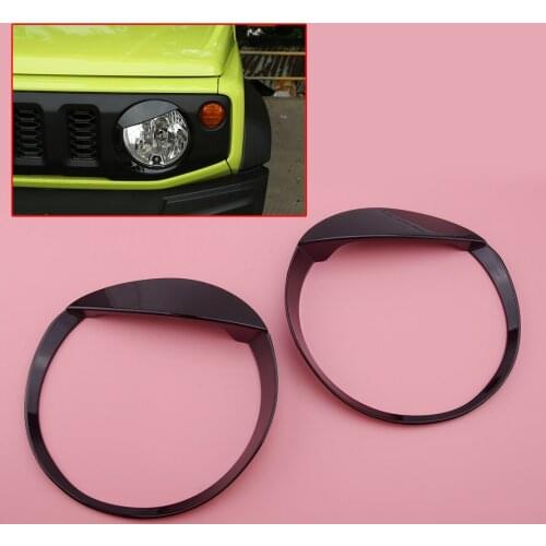 Glossy Black Bird Style Front Headlight Lamp Trim ABS Plastic fit for Suzuki Jimny 2019 2020