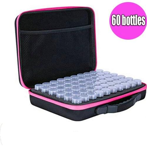 New Diamond Painting Accessories Carry Case Container Storage Box 60 Bottles Diamant Embroidery Hand Bag Tools