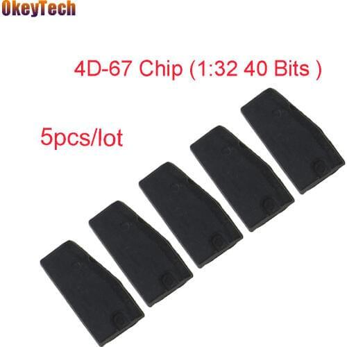 OkeyTech 5pcs/lot Auto Car Transponder Chip Carbon 4D67 Key Chip P1:32 40 Bits for Toyota Camry Corolla Previa Reiz Crown Rav4