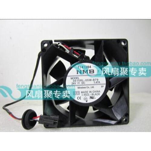 Original NMB 3615RL-05W-B79 9CM 92*92*38 24V 1.47A 3 wire inverter fan waterproof