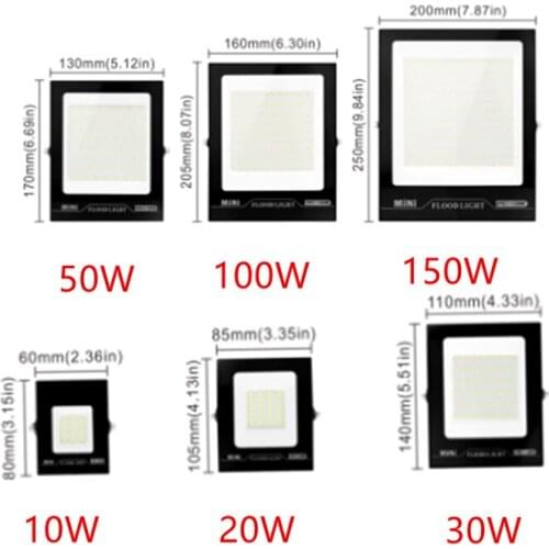 Led Flood Light 10W 20W 30W 50W 100W 150W Reflector Led IP67 Waterproof Floodlight Outdoor Spotlight Lighting Street Garden Lamp