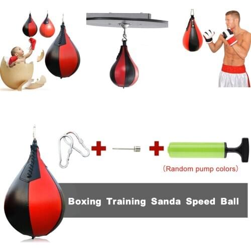 PU Punching boxing Ball Pear Boxing Bag Training Reaction Speed Balls Muay Thai Punch Boxe MMA Fitness Sports Training Equipment