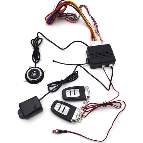 One Key Start Ignition Engine Starter Push Button Remote Alarm Safety System
