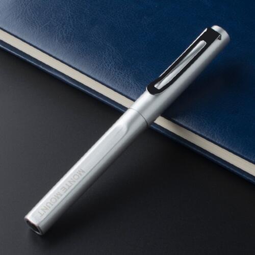 MONTE MOUNT champagne silver 0.7 mm Nib roller ball pen refill luxury school Office Stationery Writing Pen New