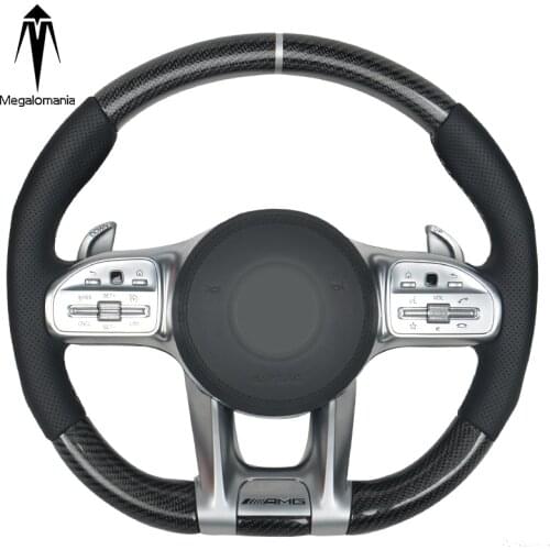 For Benz G-class G500 G350D G500 G55AMG old model to new AMG carbon fiber steering wheel