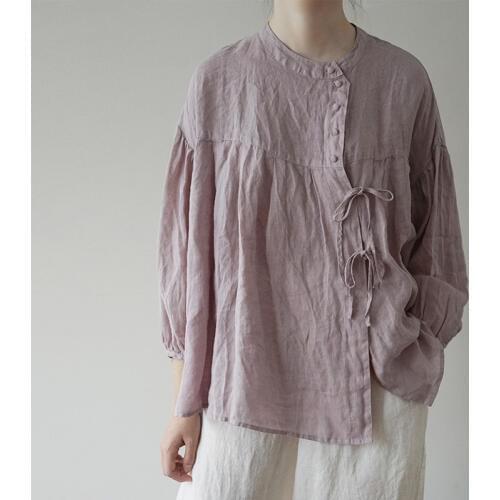 SCUWLINEN Collar Blouses
