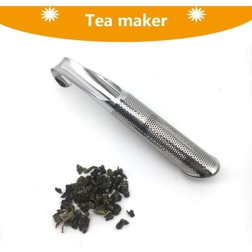 Stainless Steel Tea Infuser Pipe Strainer Steeper Reusable Tea Bag Fine Mesh Tea Filter Teaware