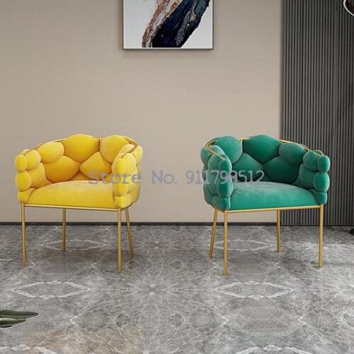 Ins Nordic single sofa chair casual light luxury net red designer girl bedroom chair nail salon makeup chair