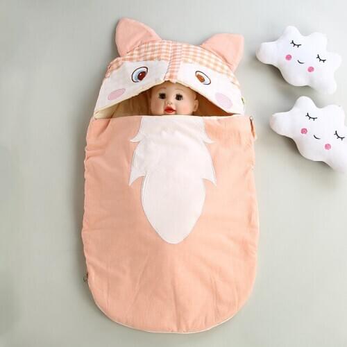 Spring Autumn Baby Sleeping Bag Kids Warm and Thick Cotton Toddler Sleep Sack Cute Animals Cartoon Sleep Bag Children Kick Quilt