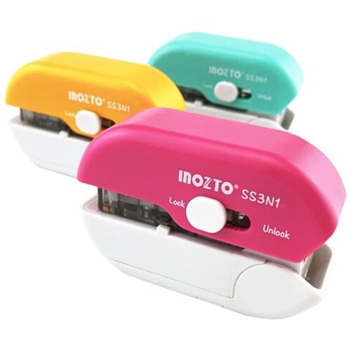 Staple Free Stapler Book Paper Binding Stapler Multifunctional Mini Portable Stapleless Stapler 3 in 1 Press Punching Machine