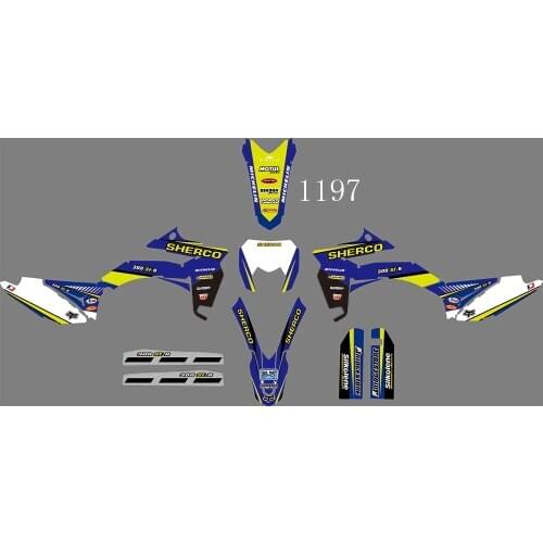Motorcycle Sticker Graphic Decal Kit Enduro DECO For Sherco SE SEF 125 250 300 450 2013 2014 2015 2016