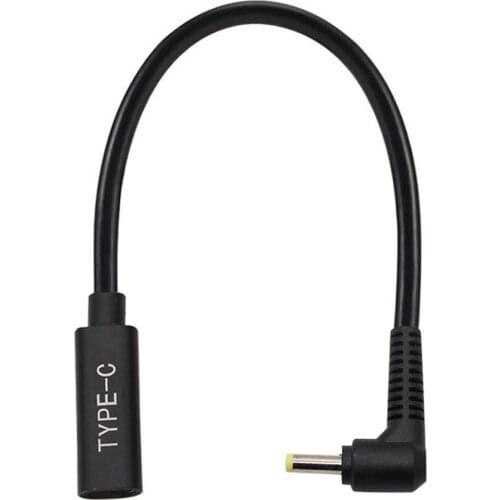 USB Type-C Female Socket to DC4.0*1.7MM Male Plug Fast Charging Power Cable USB-C to DC4017 PD Decoy Laptop Connector