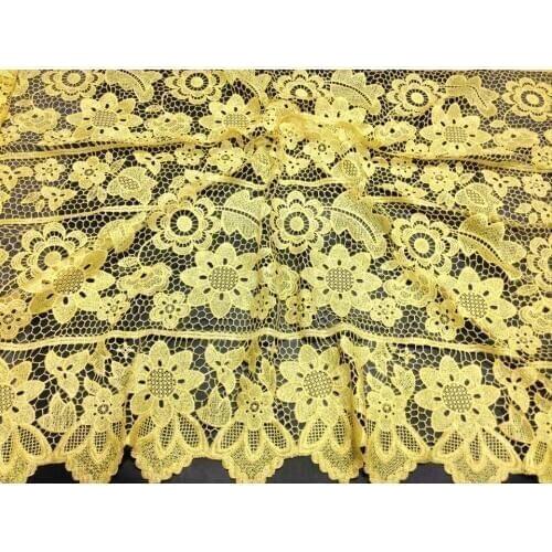 High Quality African Guipure Cord Lace Fabric ,Nigeria soluble Water Lace For dress Wedding 5yd/lot M15532