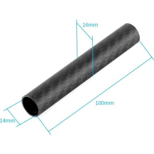High-strength 3K Carbon Fiber 16*14*150MM 16*14*185MM Tube Twill Matt For Plant Protection UAV Drone Parts