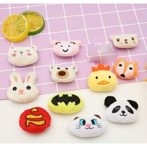 20pcs/lot DIY Handmade Cute cartoon animal Padded Patches Appliques For Clothes Sewing Supplies DIY Hair Decoration