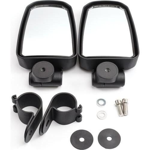 Rearview Mirror 360° Adjustable 1.75'' 2'' Double Buckle Off-road Rearview Mirror For UTV Moto Polaris RZR