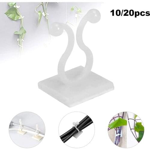 10/20pcs Plant Climbing Wall Fixture Clips Invisible Vines Fixture Tie Greenhouses Garden Vegetable Self Adhesive Plants Clamps