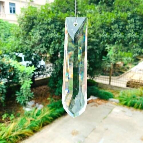 150MM Arrow Faceted Crystal Clear Crystal Prism Chandelier Crystals Parts Pendants Suncatcher for Wedding Decoration Home Decor