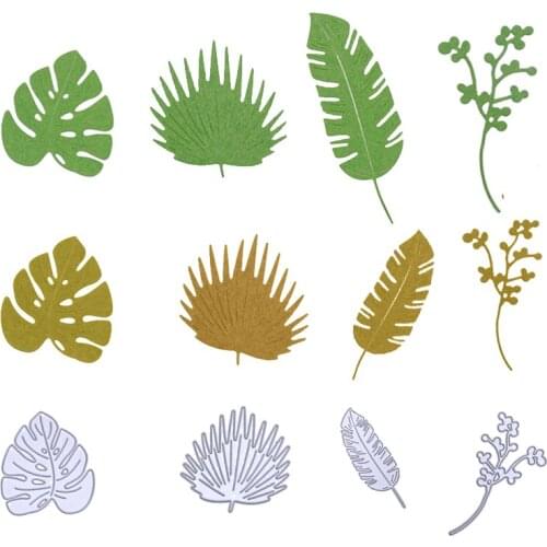 4pcs Leaf Metal Cutting Dies For DIY Scrapbooking Decorative and Card Making Embossing Craft 2021 New