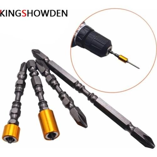 4 Pcs Strong Hardness Magnetic Black Nickel Phillips Screwdriver Bit Double Head Tool Cross Screwdriver Bit Hand Tools