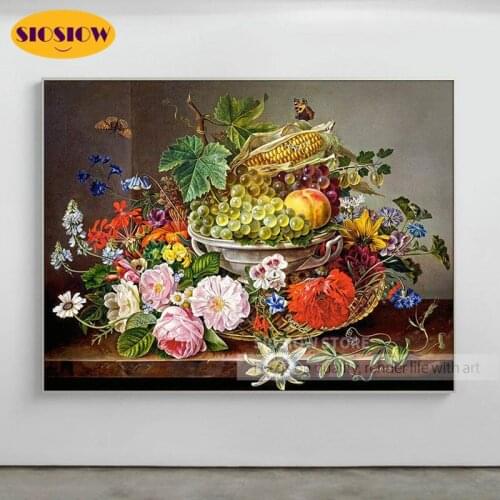 5d Diy Diamond Painting Flowers Fruit Landscapefull Full Square Drill Resin 3D Daimond Embroidery Mosaic Puzzle Kits Decor Home