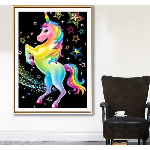 5D DIY Diamond Painting Animal Cartoon unicorn Cross Stitch Kit Full Square/Round Diamond Embroidery Mosaic Rhinestones Picture