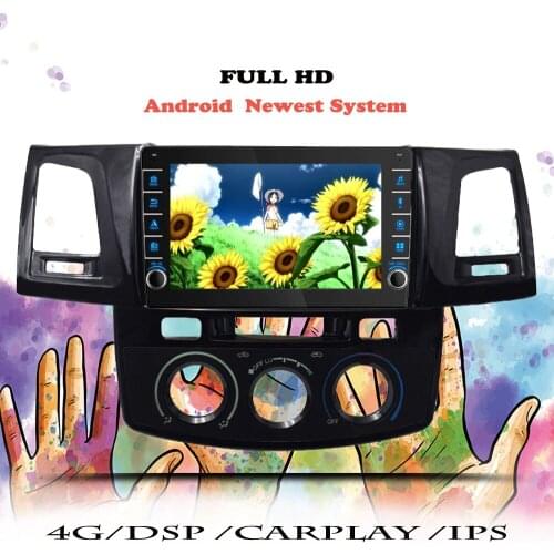 Android 10 Car Radio For Toyota Fortuner HILUX Revo Vigo 2008 -2012 2013 2014 Multimedia Player Navigation GPS DVD Tape Recorder