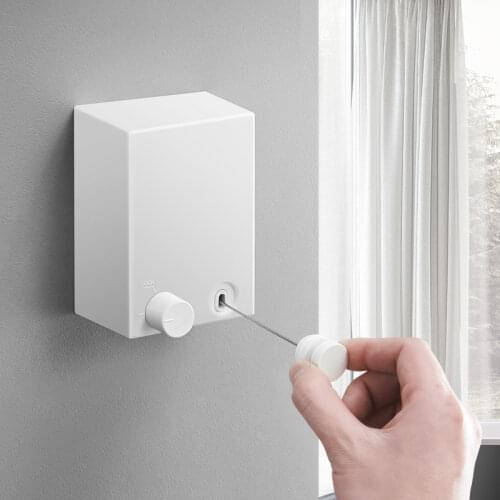 No punching clothesline indoor shrinking clothesline hanging clothes drying invisible telescopic clothesline steel balcony