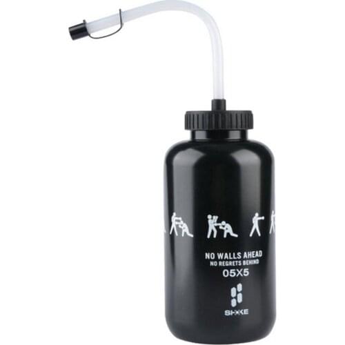Water Bottle With Long Straw BPA Free Plastic Goalie Boxing Water Bottle 1 Liter For Sport Perfect For Hockey Football