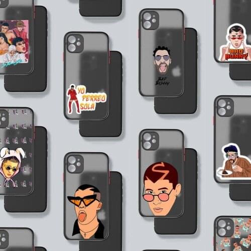 Yo Perreo Sola Bad Bunny Maluma Phone Case Matte Transparent for iPhone 7 8 11 12 s mini pro X XS XR MAX Plus mobile bags