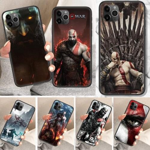 Game God Of War Phone Case For iphone 5 5S SE 2 6 6S 7 8 11 12 Mini Plus X XS XR Pro Max black art hoesjes fashion funda 3D